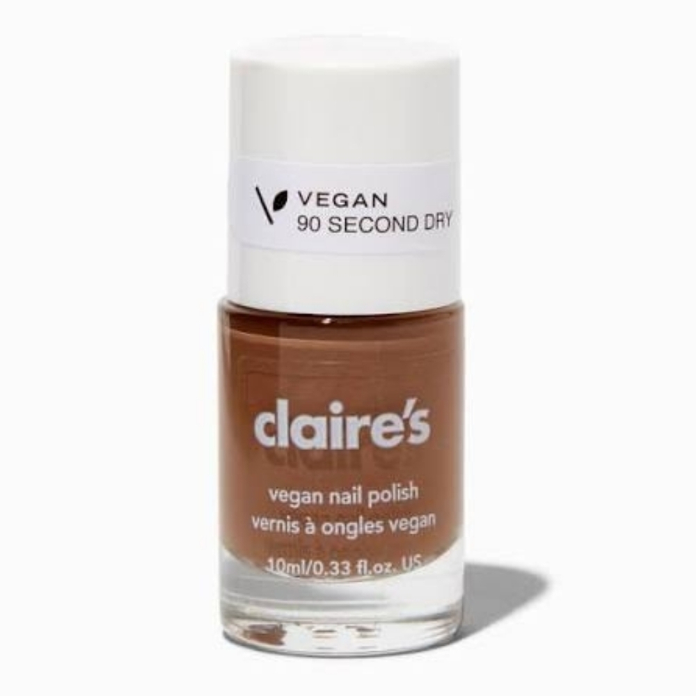 🍒 5/$20 new Claire's Vegan Nail Color Neutral Nude Brown Fast Dry Manicure Glam